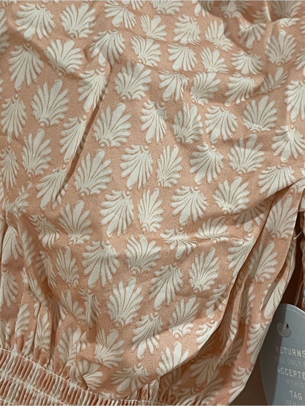 NWT Hill House Home Athena Nap Dress Mini Baroque Shells Pale Coral Pink SIZE M - Picture 6 of 11